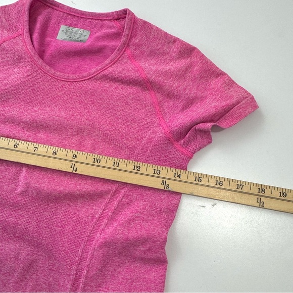 Athleta Womens XS Pink Fastest Track Tee Shirt Seamless Stretchy Active Running - Picture 8 of 10